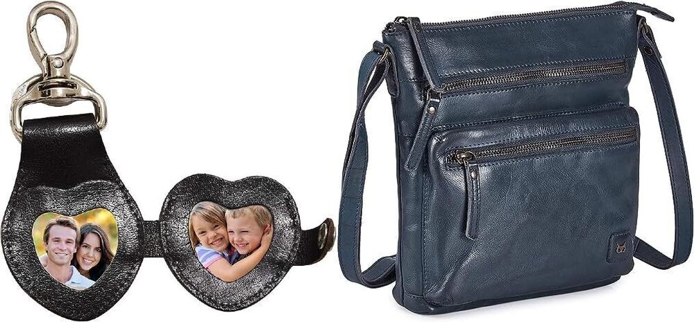2186 Wise Owl Ocean Blue Washed Vintage Accessories Real Leather Small